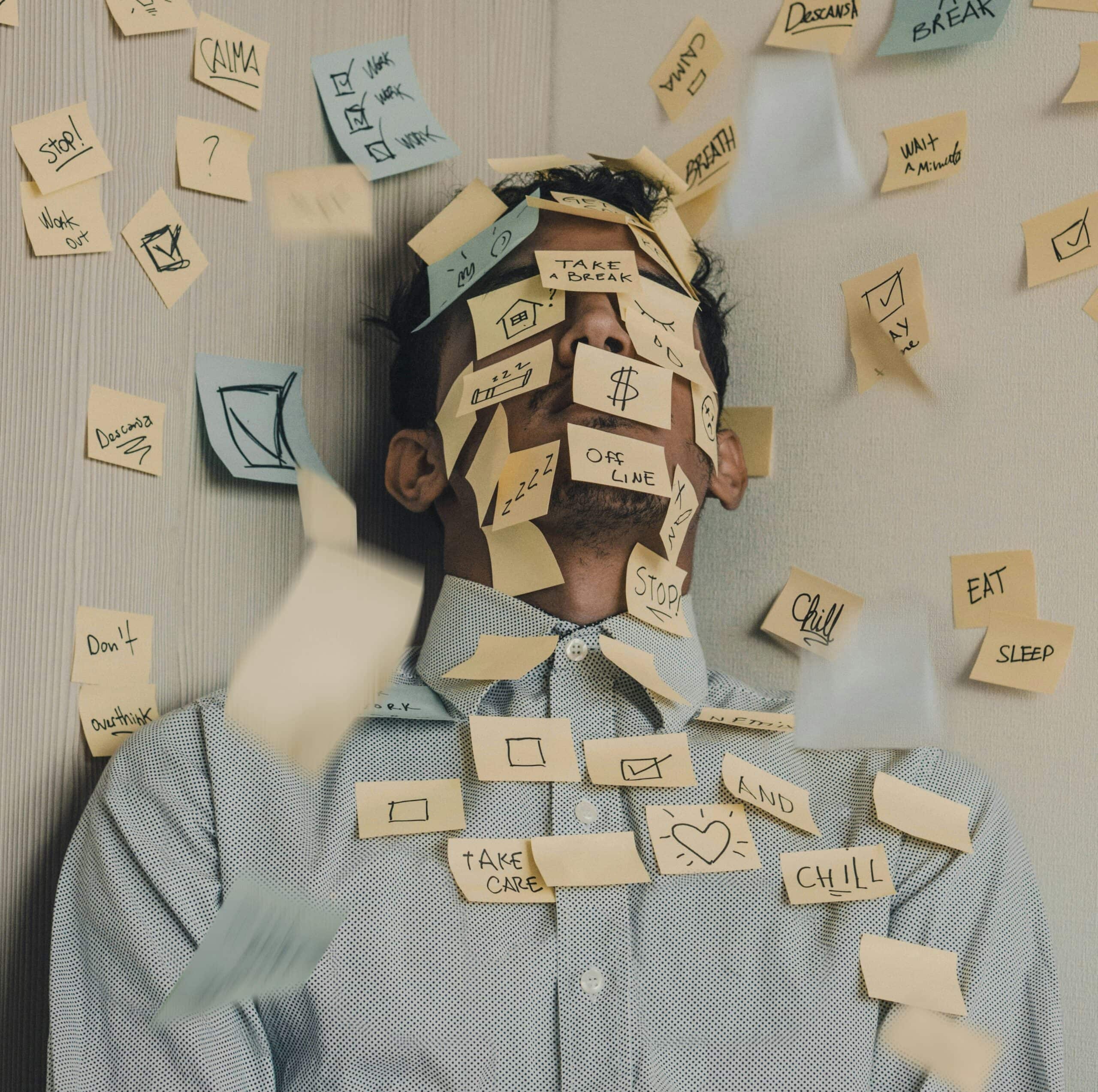 understanding merchant statements is difficult, and this pictur eshows a guy who is stressed, and struggling with his workings out